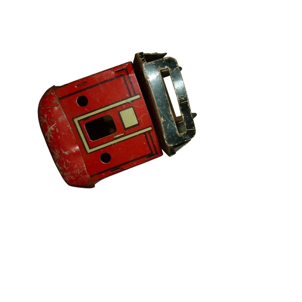Vintage Marx New York Central Lines 556 Tin Litho Red Caboose Toy Train‎ Car